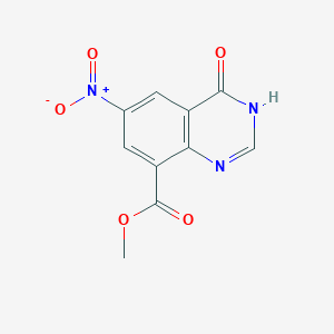 molecular formula C10H7N3O5 B8553906 Methyl 6-nitro-4-oxo-3,4-dihydroquinazoline-8-carboxylate 