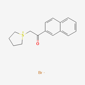 molecular formula C16H17BrOS B8553911 1-(2-naphthalen-2-yl-2-oxo-ethyl)-tetrahydro-thiophenium Bromide CAS No. 360554-36-5