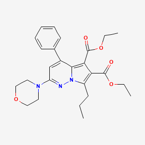 Diethyl 2-morpholino-4-phenyl-7-propylpyrrolo[1,2-b]pyridazine-5,6-dicarboxylate