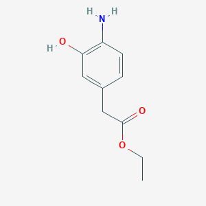 molecular formula C10H13NO3 B8554073 Ethyl 4-amino-3-hydroxy-phenylacetate 