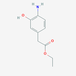 molecular formula C10H13NO3 B8554073 ethyl 2-(4-amino-3-hydroxyphenyl)acetate 