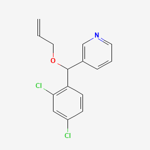 molecular formula C15H13Cl2NO B8554079 3-{(2,4-Dichlorophenyl)[(prop-2-en-1-yl)oxy]methyl}pyridine CAS No. 88321-53-3