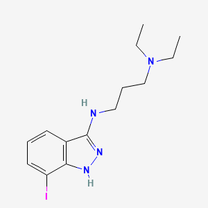 molecular formula C14H21IN4 B8554098 N~1~,N~1~-Diethyl-N~3~-(7-iodo-1H-indazol-3-yl)propane-1,3-diamine CAS No. 89443-77-6