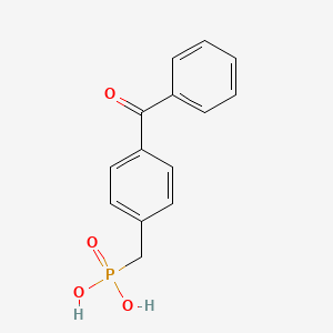 molecular formula C14H13O4P B8554144 Phosphonic acid, [(4-benzoylphenyl)methyl]- CAS No. 114496-48-9