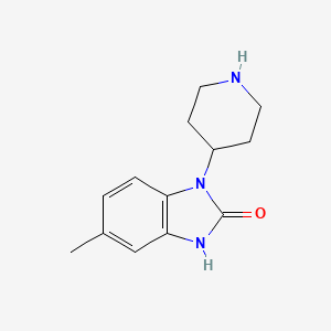 molecular formula C13H17N3O B8554152 1,3-dihydro-5-methyl-1-(4-piperidinyl)-2H-benzimidazol-2-one 