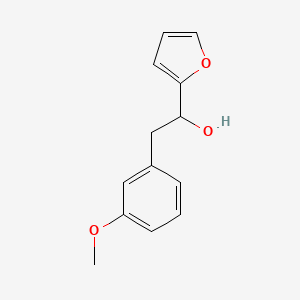 molecular formula C13H14O3 B8554165 1-(Furan-2-yl)-2-(3-methoxyphenyl)ethan-1-ol 