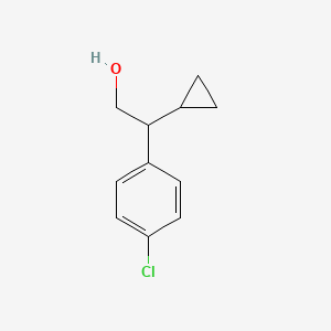 molecular formula C11H13ClO B8554197 2-Cyclopropyl-2-(4-chlorophenyl)ethanol 