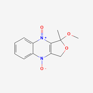 molecular formula C12H12N2O4 B8554230 1-Methoxy-1-methyl-1,3-dihydrofuro[3,4-b]quinoxaline 4,9-dioxide 