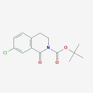 molecular formula C14H16ClNO3 B8554260 tert-Butyl 7-chloro-1-oxo-3,4-dihydroisoquinoline-2(1H)-carboxylate 