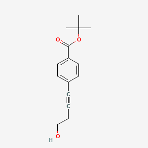 molecular formula C15H18O3 B8554342 tert-Butyl 4-(4-hydroxybut-1-yn-1-yl)benzoate CAS No. 193265-42-8