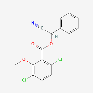 molecular formula C16H11Cl2NO3 B8554359 Cyano(phenyl)methyl 3,6-dichloro-2-methoxybenzoate CAS No. 87835-71-0