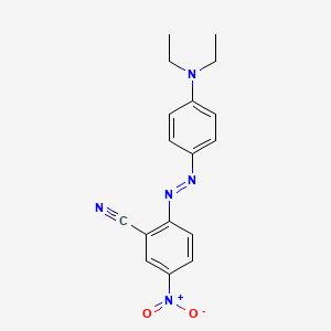 molecular formula C17H17N5O2 B8554360 2-((4-(Diethylamino)phenyl)azo)-5-nitrobenzonitrile CAS No. 35945-34-7