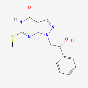 1-(2-Hydroxy-2-phenylethyl)-6-(methylthio)-1H-pyrazolo[3,4-d]pyrimidin-4(5H)-one