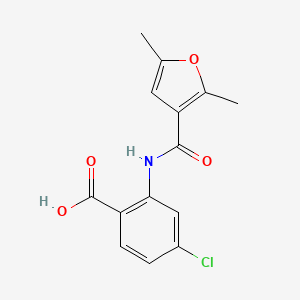 molecular formula C14H12ClNO4 B8554480 4-Chloro-2-{[(2,5-dimethylfuran-3-yl)carbonyl]amino}benzoic acid 