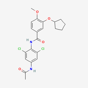 Benzamide,n-[4-(acetylamino)-2,6-dichlorophenyl]-3-(cyclopentyloxy)-4-methoxy-