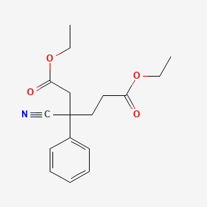 molecular formula C17H21NO4 B8554528 Diethyl 3-cyano-3-phenylhexanedioate CAS No. 61330-10-7