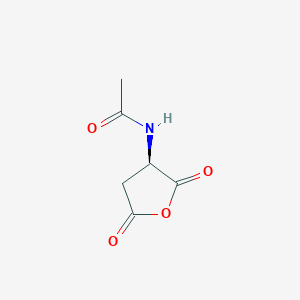 molecular formula C6H7NO4 B8554534 N-[(R)-Tetrahydro-2,5-dioxofuran-3-yl]acetamide 
