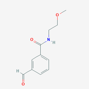 molecular formula C11H13NO3 B8554554 3-[(2-Methoxyethyl)aminocarbonyl]benzaldehyde 