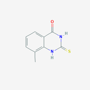 molecular formula C9H8N2OS B8554557 2-mercapto-8-methyl-4(3H)-quinazolinone 