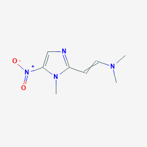 molecular formula C8H12N4O2 B8554587 5-Nitro-1-methyl-2-(2-dimethylaminovinyl)-imidazole 