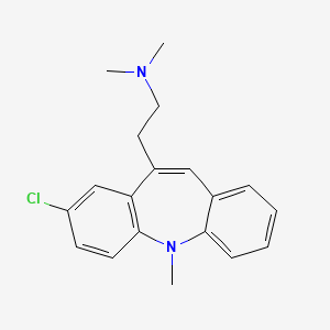 5H-Dibenz(b,f)azepine, 8-chloro-10-(2-(dimethylamino)ethyl)-5-methyl-