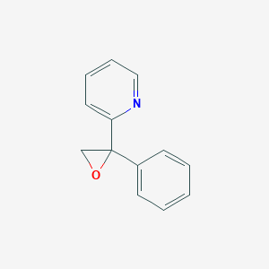molecular formula C13H11NO B8554600 2-(2-Pyridyl)-2-phenyl oxirane 