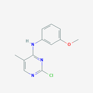 molecular formula C12H12ClN3O B8554608 2-chloro-N-(3-methoxyphenyl)-5-methylpyrimidin-4-amine 