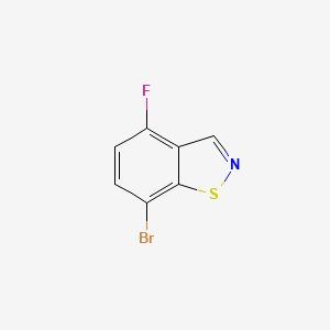 molecular formula C7H3BrFNS B8554617 7-Bromo-4-fluoro-1,2-benzothiazole 