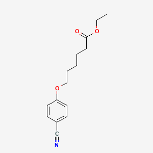 molecular formula C15H19NO3 B8554638 6-(4-Cyanophenoxy)hexanoic acid ethyl ester 