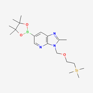 2-methyl-6-(4,4,5,5-tetramethyl-1,3,2-dioxaborolan-2-yl)-3-((2-(trimethylsilyl)ethoxy)methyl)-3H-imidazo[4,5-b]pyridine