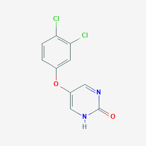 molecular formula C10H6Cl2N2O2 B8554692 2(1H)-Pyrimidinone, 5-(3,4-dichlorophenoxy)- 