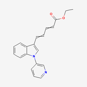 B8554715 Ethyl 5-[1-(pyridin-3-yl)-1H-indol-3-yl]penta-2,4-dienoate CAS No. 95504-37-3