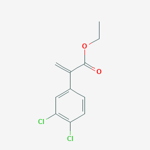 molecular formula C11H10Cl2O2 B8554743 Ethyl 2-(3,4-dichlorophenyl)acrylate 