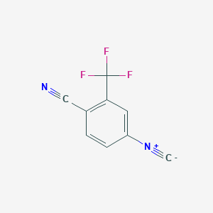 molecular formula C9H3F3N2 B8554761 4-Isocyano-2-(trifluoromethyl)benzonitrile 