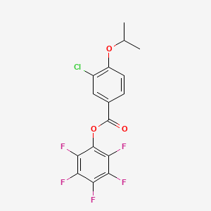 molecular formula C16H10ClF5O3 B8554789 Perfluorophenyl 3-chloro-4-isopropoxybenzoate 