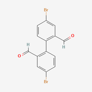 molecular formula C14H8Br2O2 B8554798 4,4'-Dibromobiphenyl-2,2'-dicarbaldehyde 