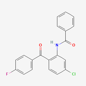 molecular formula C20H13ClFNO2 B8554817 N-benzoyl 5-chloro-2-(4-fluorobenzoyl)aniline 