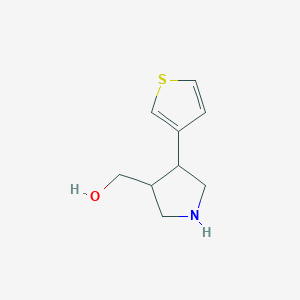 molecular formula C9H13NOS B8554823 [4-(Thiophen-3-yl)pyrrolidin-3-yl]methanol 