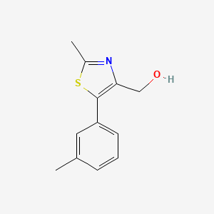 molecular formula C12H13NOS B8555007 (2-Methyl-5-m-tolylthiazol-4-yl)methanol CAS No. 1313237-42-1
