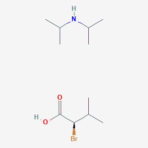 molecular formula C11H24BrNO2 B8555050 (r)-2-Bromoisovaleric acid diisopropylamine salt 