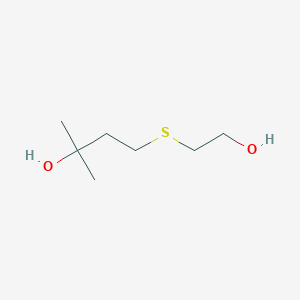 molecular formula C7H16O2S B8555081 4-[(2-Hydroxyethyl)thio]-2-methyl-2-butanol 