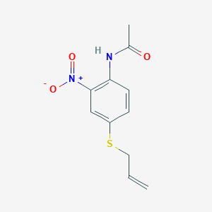 molecular formula C11H12N2O3S B8555089 N-{2-Nitro-4-[(prop-2-en-1-yl)sulfanyl]phenyl}acetamide CAS No. 54394-22-8
