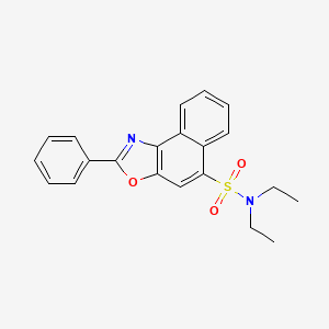 molecular formula C21H20N2O3S B8555099 N,N-diethyl-2-phenylnaphth[1,2-d]oxazole-5-sulfonamide 