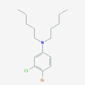 molecular formula C16H25BrClN B8555127 4-Bromo-3-chloro-N,N-dipentylaniline CAS No. 823216-22-4