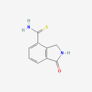 molecular formula C9H8N2OS B8555157 1-Oxoisoindolin-4-carbothioamide 