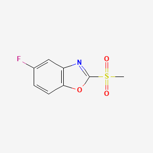 molecular formula C8H6FNO3S B8555168 5-Fluoro-2-(methylsulfonyl)-1,3-benzoxazole 
