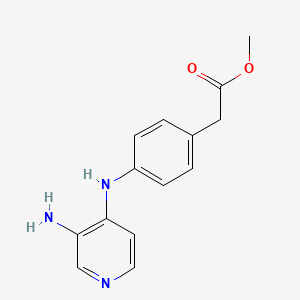molecular formula C14H15N3O2 B8555197 [4-(3-Amino-pyridin-4-ylamino)-phenyl]-acetic acid methyl ester 
