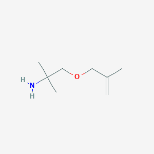 molecular formula C8H17NO B8555233 2-Methyl-1-[(2-methyl-2-propen-1-yl)oxy]-2-propanamine 