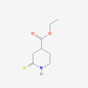 molecular formula C8H13NO2S B8555269 Ethyl 2-thioxopiperidine-4-carboxylate 