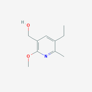 molecular formula C10H15NO2 B8555273 2-Methoxy-3-hydroxymethyl-5-ethyl-6-methylpyridine 